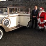 Santa Claus with wedding car Whitewater Shopping Centre Newbridge Kildare November 2014
